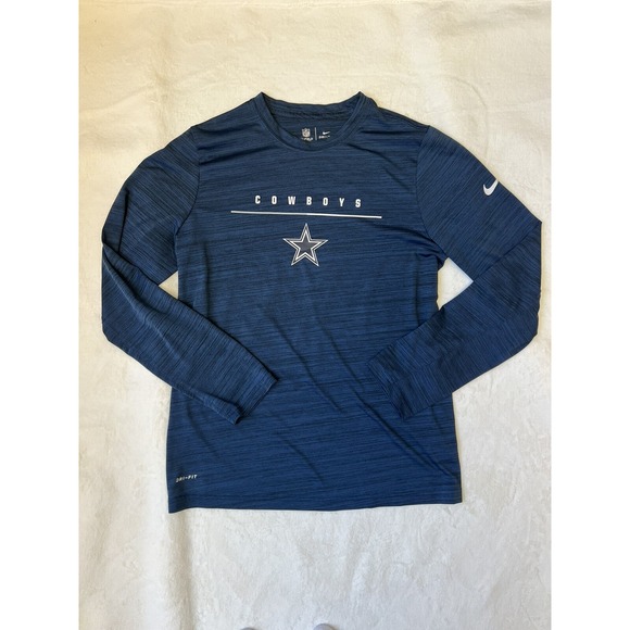 Dallas Cowboys Women's Large Nike Dri-Fit Fitted‎ Long Sleeve Shirt - Picture 1 of 7
